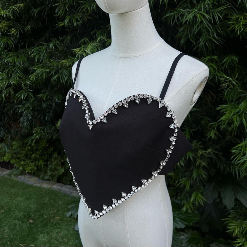AREA Crystal Spike Heart Top - Picture 1 of 17
